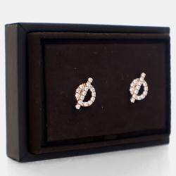 Pre Owned Hermes 18K Rose Gold Finesse Earrings
