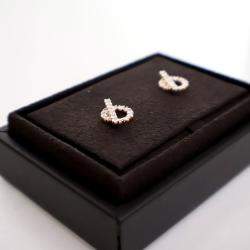 Pre Owned Hermes 18K Rose Gold Finesse Earrings