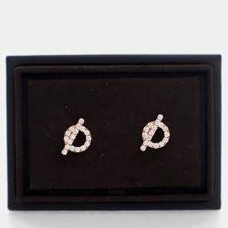 Pre Owned Hermes 18K Rose Gold Finesse Earrings
