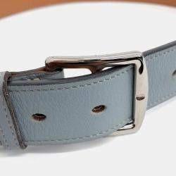 Pre Owned Hermes Blue Leather Belt