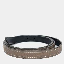 Pre Owned Hermes Brown Leather Belt Strap