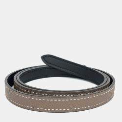 Pre Owned Hermes Brown Leather Belt Strap