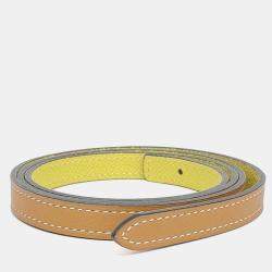 Pre Owned Hermes Brown Leather Belt Strap