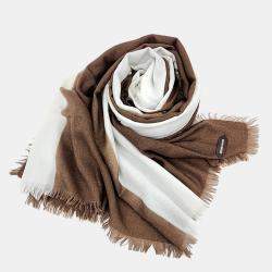 مملوكة مسبقًا Hermes Brown, Cream Cashmere Muffler