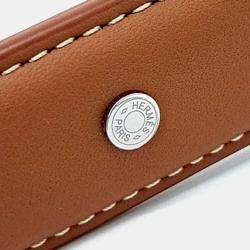 مملوكة مسبقًا Hermes Brown Leather Hairband