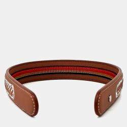 مملوكة مسبقًا Hermes Brown Leather Hairband