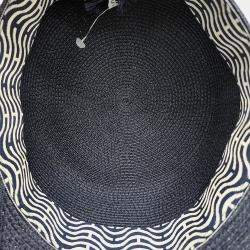 Pre Owned Hermes Navy Blue Paper Polyester Hat