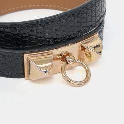 مملوكة مسبقًا Hermes Lizard Double Reval Bracelet
