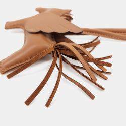 مملوكة مسبقًا تميمة حقيبة هيرمس بيغاسوس روديو جلد بني صغيرة