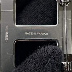 Pre Owned Hermes Chaine D'Ancre Brooch Orange Minyan Epsom Metal