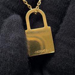 مملوكة مسبقًا Hermes O'Kelly Pendant Size Pm Black Gold Plated Leather