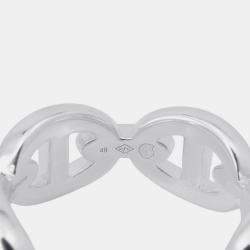 Pre Owned خاتم هيرمس شاين دانكر انشين مقاس صغير/49/#9 فضة 925