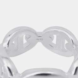 Pre Owned خاتم هيرمس شاين دانكر انشين مقاس صغير/49/#9 فضة 925