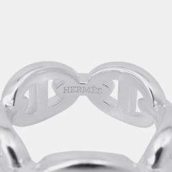 Pre Owned خاتم هيرمس شاين دانكر انشين مقاس صغير/49/#9 فضة 925