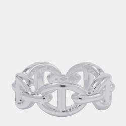 Pre Owned خاتم هيرمس شاين دانكر انشين مقاس صغير/49/#9 فضة 925