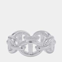 Pre Owned خاتم هيرمس شاين دانكر انشين مقاس صغير/49/#9 فضة 925