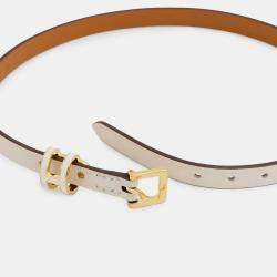 مملوكة مسبقًا Hermes Pop H Double Tour Leather Bracelet Size T2 Nata Swift Leather