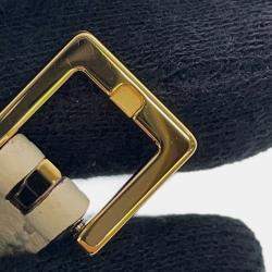 مملوكة مسبقًا Hermes Pop H Double Tour Leather Bracelet Size T2 Nata Swift Leather