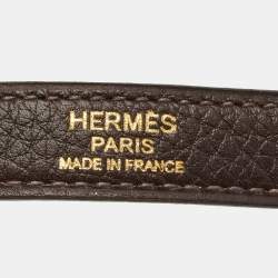 مملوكة مسبقًا Hermes Bag Shoulder Strap Moka Clemence Leather
