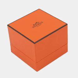 Pre Owned خاتم هيرمس أورومب ميتال إيبسوم ذهبي حجم جراندي موديل/صغير