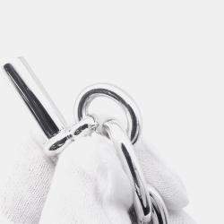 مملوكة مسبقًا سوار هيرمس شين دانكر 10 إطارات حجم كبير جدًا فضة 925