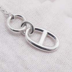 Pre Owned قلادة هيرمس شاين دانكر أموليت SV925