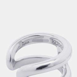 Pre Owned خاتم هيرميس أوزموز مقاس بي ام/53/#13 فضة 925