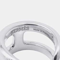 Pre Owned خاتم هيرميس أوزموز مقاس بي ام/53/#13 فضة 925