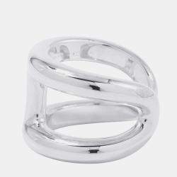 Pre Owned خاتم هيرمس أوزموز مقاس متوسط/54/#14 فضة 925