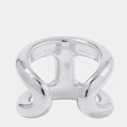 Pre Owned خاتم هيرمس أوزموز مقاس متوسط/54/#14 فضة 925