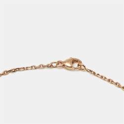 مملوكة مسبقًا Hermès Mini Pop H Enamel Rose Gold Plated Necklace