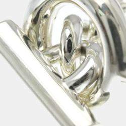 ممل وكة مسبقًا خاتم هيرمس كرويسيت فضي موضة بدون حجر خاتم شريط فضي GM