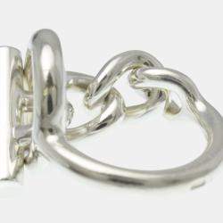 Pre Owned خاتم هيرمس كرويزيت فضي 925 للموضة بدون حجر خاتم بند فضي