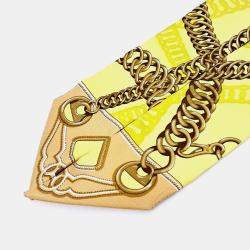 Pre Owned Hermes Yellow Silk Twilly