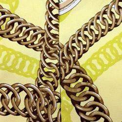 Pre Owned Hermes Yellow Silk Twilly