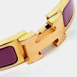 مملوكة مسبقًا Hermes Gold Tone Clickash