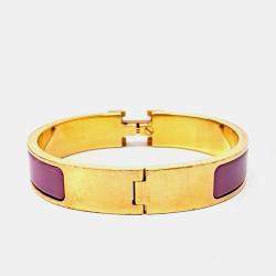 مملوكة مسبقًا Hermes Gold Tone Clickash