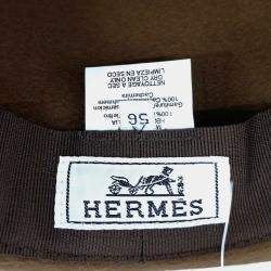 مملوكة مسبقًا Hermes Beige Brown Felt Hat