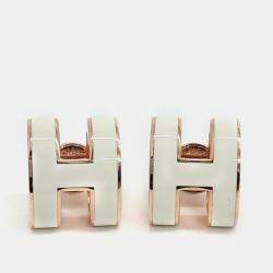 Pre Owned Hermes Pop H logo earrings