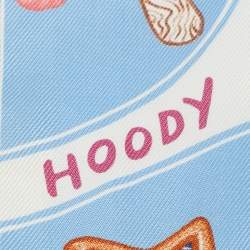 مملوكة مسبقًا Hermes Blue Silk Funny Ice Cream Twilly 