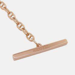 Pre Owned Hermes Chaine D'Ancre Contour Bracelet Size Xs 18K Pink Gold