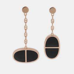 مملوكة مسبقًا Hermes Chaine D'Ancre Earrings Verso K18Pg Ceramic
