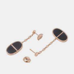 مملوكة مسبقًا Hermes Chaine D'Ancre Earrings Verso K18Pg Ceramic