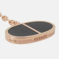 مملوكة مسبقًا Hermes Chaine D'Ancre Earrings Verso K18Pg Ceramic