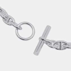 Pre Owned Hermes Chaine D'Ancre Necklace 43 Frames Size Pm Sv925