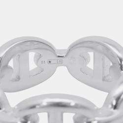 مملوكة مسبقًا Hermes Chaine D'Ancre Anchene Ring Size Pm/51/#11 Sv925