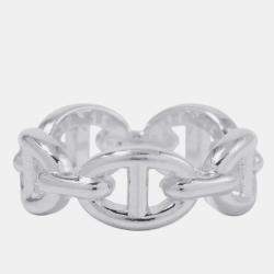 مملوكة مسبقًا Hermes Chaine D'Ancre Anchene Ring Size Pm/51/#11 Sv925
