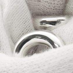 Pre Owned خاتم هيرمس ليما قياس حجم صغير/51/#11 فضة 925