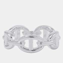 مملوكة مسبقًا خاتم هيرمس شين دونكر أنشين حجم صغير/55/#15 فضة 925