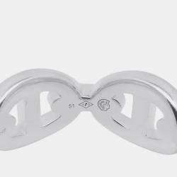 Pre Owned خاتم هيرمس شين دانكر عنشين مقاس صغير/51 فضة 925